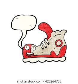 sneaker with thought bubble